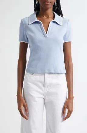 Veronica Beard Kearney Stretch Cotton Top in Bluebell at Nordstrom, Size Medium