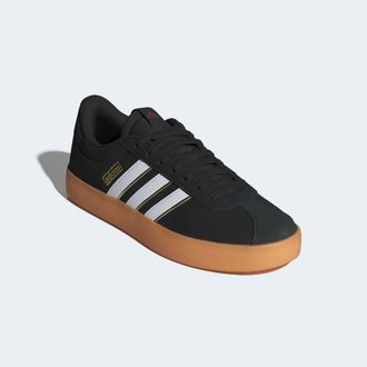 adidas Sneaker ADIDAS SPORTSWEAR VL COURT 3.0, Herren, Gr. 42,5, schwarz-weiss (core schwarz, cloud wei&szlig;, team victory rot), Leder, Textil, Schuhe Sneaker, i