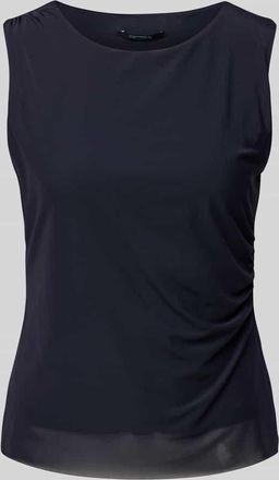 Comma Tanktop mit Rundhalsausschnitt in Marine, Gr&ouml;&szlig;e 42
