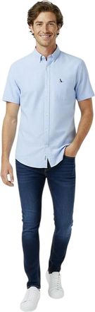 Jack Wills Heren Stableton Classic Oxford-overhemd met knoopsluiting (Licht Blauw)