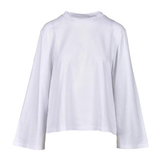 Wild Cashmere Long Sleeve T-Shirts, female, White, S, Tshirt