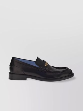 Versace loafers leather rounded toe