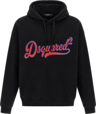 Dsquared2 Heren, Sweatshirts & Hoodies, Zwart, Maat: L Katoen