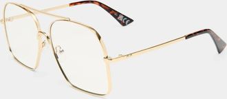 Le Specs Womens Civelle Light Aviator Glasses In Gold