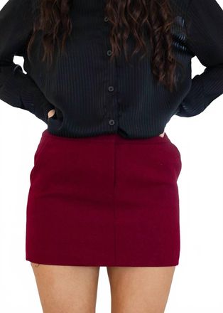 Line & Dot Noelia Mini Skirt In Red