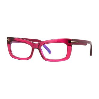 Tom Ford FT5966-B 075 Shiny Fuxia/Clear Blue Light Block 55mm
