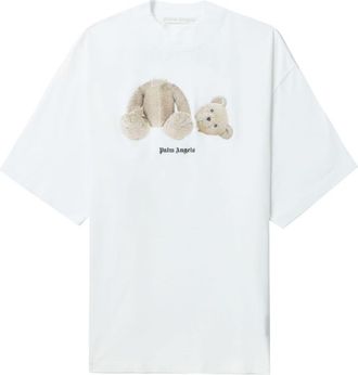 Palm Angels Broken Bear cotton T-shirt - women - Cotton - M - White
