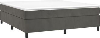vidaXL Vidaxl - Estructura De Cama Sin Colch&oacute;n Terciopelo Gris Oscuro 160x200cm