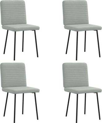 vidaXL Vidaxl - Sillas De Comedor 4 Unidades Terciopelo Gris Claro