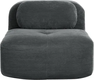 Urban Meuble Sill&oacute;n/sof&aacute; modular sin reposabrazos en pana gris