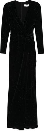 Nissa Abito lungo con glitter - Nero