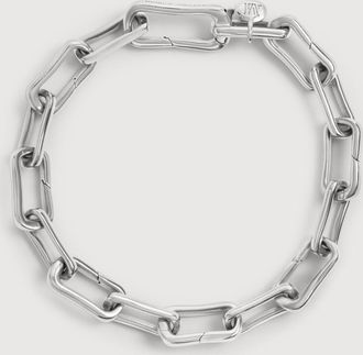 Monica Vinader Sterling Silver MV Alta Charm Bracelet