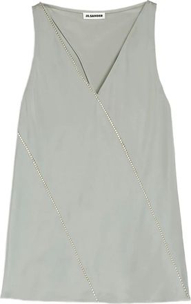 Jil Sander Top verfraaid met kristallen - Groen