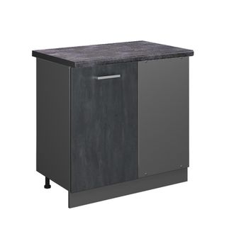Vicco Armario De Esquina R-line, Hormig&oacute;n Negro, 86 Cm Et Antracita