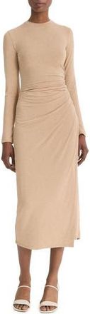 Vince Side Drape Midi Skirt in Heather Cashew at Nordstrom Rack, Size Large