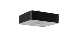 Sollux Lighting L&aacute;mpara de techo negro tela, vidrio, acero alt. 25 cm