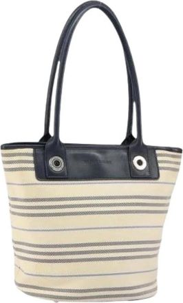 Burberry Pre-owned Canvas Tote Bag - Dames - Vintage Shopper - Beige - ONE Size - Vintage