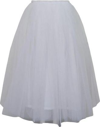Comme Des Gar&ccedil;ons textured midi skirt - women - Fabric - M - White