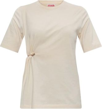 Kenzo T-shirt con spilla da balia - Toni neutri