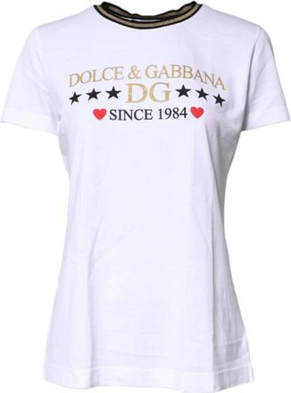 Dolce & Gabbana Dames, Tops, Wit, Maat: 3XS Katoen