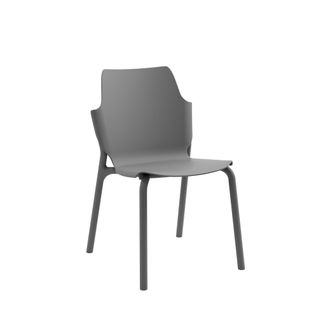 Mobili Rebecca Silla De Jard&iacute;n Rebecca Mobili Tarek 83x56x47 Cm Polipropileno Gris Antracita Moderno Set De 2