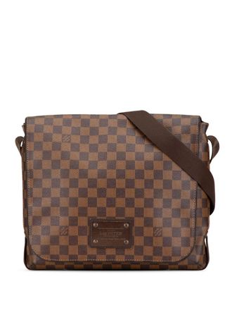 Louis Vuitton 2011 pre-owned Damier Ebene Brooklyn MM crossbodytas - Bruin