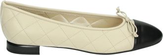 Brunate Beige Pumps met G Breedte - Dames - Ballerinas - Beige - 39 EU - Leer - Schoenen