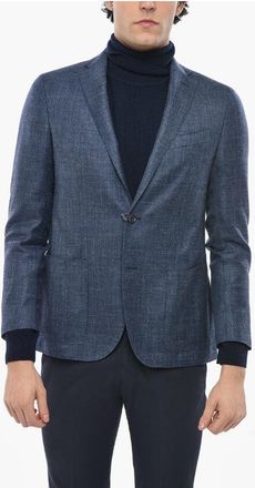 Nino Danieli Half-lined Silk Blend Blazer with Patch Pockets size 48