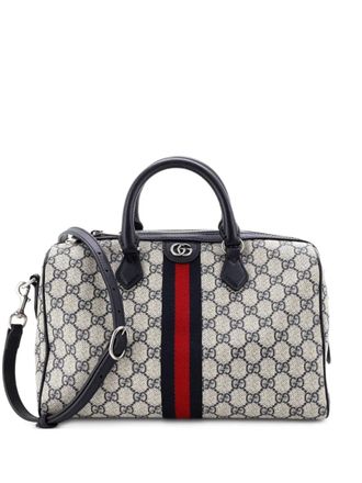 Gucci Ophidia Convertible Boston Bag GG Coated Canvas Medium satchel - Blue