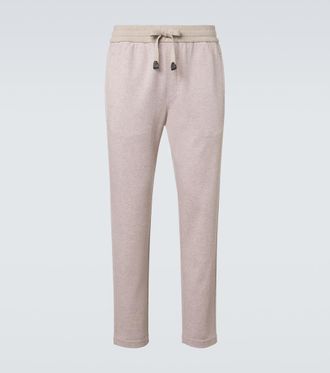 Brioni Cotton-blend sweatpants