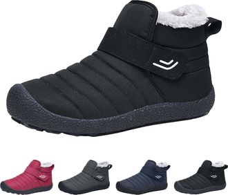 Generic Womens Mens Snow Boots Sive 8.5 Winter Slip On Ankle Booties Anti-Slip Water Resistant Boots Unisex Warm Fully Fur Lined Outdoor Sneakers with Easy Fa