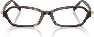 Tiffany & Co. Rectangular Tortoiseshell Acetate Sunglasses With Gold Accents