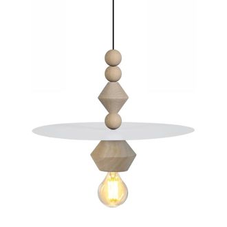 Tosel Suspensi&oacute;n madera,metal Alt.80cm negro ;Pantalla: blanco