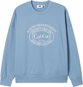 Chocoolate oval-logo sweatshirt - Blue