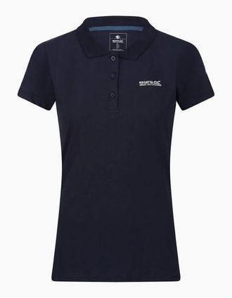 Regatta Womens Collared Neck Short Sleeve Polo Shirt - Navy - Size: 18