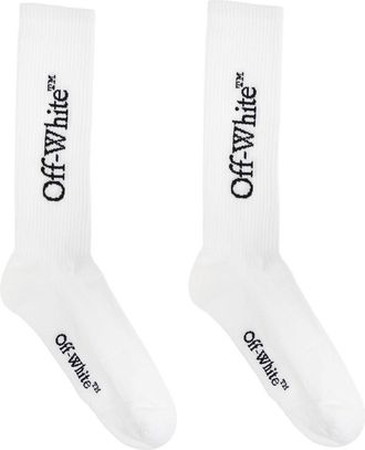 Off-white Logo Intarsia Ribbed Socks