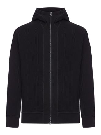 Stone Island COTTON ZIP-UP SWEATER WITH HOOD AND GHOST BADGE - Stone Island - Man