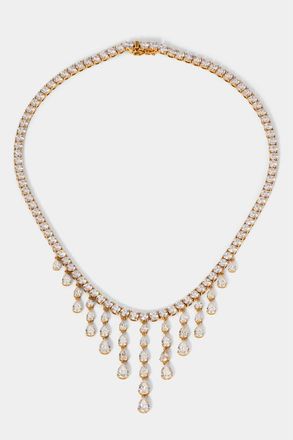 Nadri Willow CZ Drama Drops Collar Necklace in Gold at Nordstrom