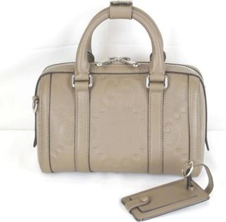 Gucci Pre-owned Handbags, female, Beige, Size: ONE SIZE Pre-owned Vintage Handbag