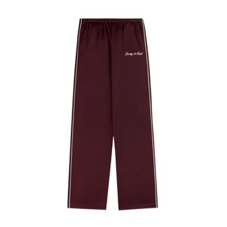 Sporty & Rich Signature Logo Retro Track Pant - female - Sporty & Rich - Sweatpants - Brown - XS - Trousers