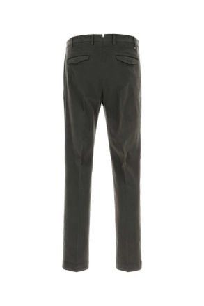 Pantaloni Torino Mens Charcoal Stretch Cotton Pant Grigio Exterior: Elastane Pantaloni Trousers
