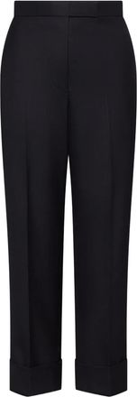 Thom Browne Wollen pantalon met smoking streep - Zwart