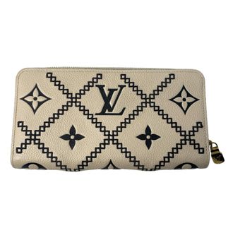 Louis Vuitton Cream Leather Long Wallet (Bi-Fold) (Pre-Owned)