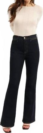 Daze Sunset Flare High Rise Leg Jeans In Rinse