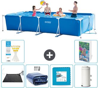 Intex Piscina Con Estructura Rectangular - 450x220x84 Cm - 7-piezas S166