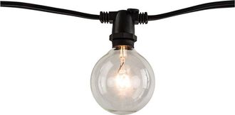 Bulbrite 2-Pack 14Ft String Light Kit With Clear Incandescent Globe G16 Light Bulbs
