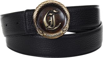 Just Cavalli Riem - Heren - Riemen - Zwart - 85 CM - Leer - Accessoires