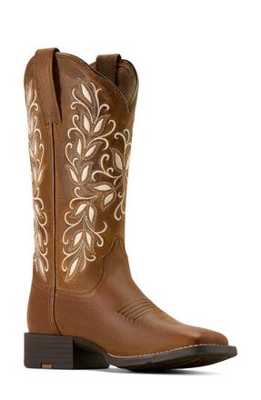 Ariat Round Up Holly Western Boot in Pearl at Nordstrom, Size 5.5