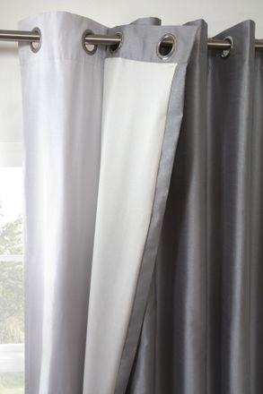 TJ Hughes Total Blackout Eyelet Curtain Linings - TJ Hughes Black