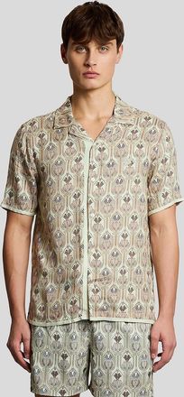 Lyle & Scott Lyle And Scott Mens Short Sleeve Botanical Graphic Shirt - Size: 44/Regular
